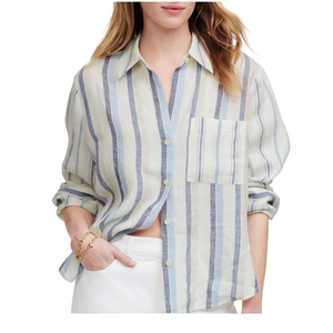 Madewell Stripe Linen Button-Down Shirt NWT– Size Small